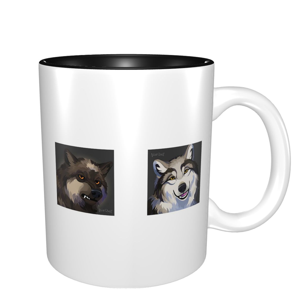 Morning Tea Coffee - WolfQuest Morning Face Mug Funny Ceramic