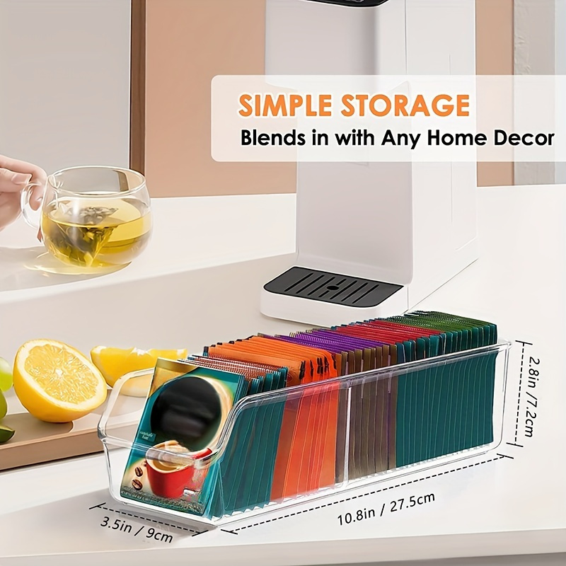 1pc Clear Tea Bag Organizer Bo - Coffee Tea And Sugar Set review and price