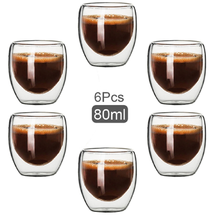 Double Walled Glass Coffee Mug - Coffee Tea And Sugar Set review and price
