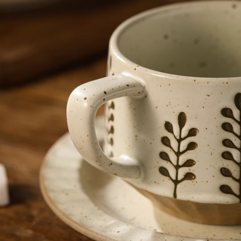 Retro Ceramic Cup Coarse Potte - Coffee Tea And Sugar Set review and price