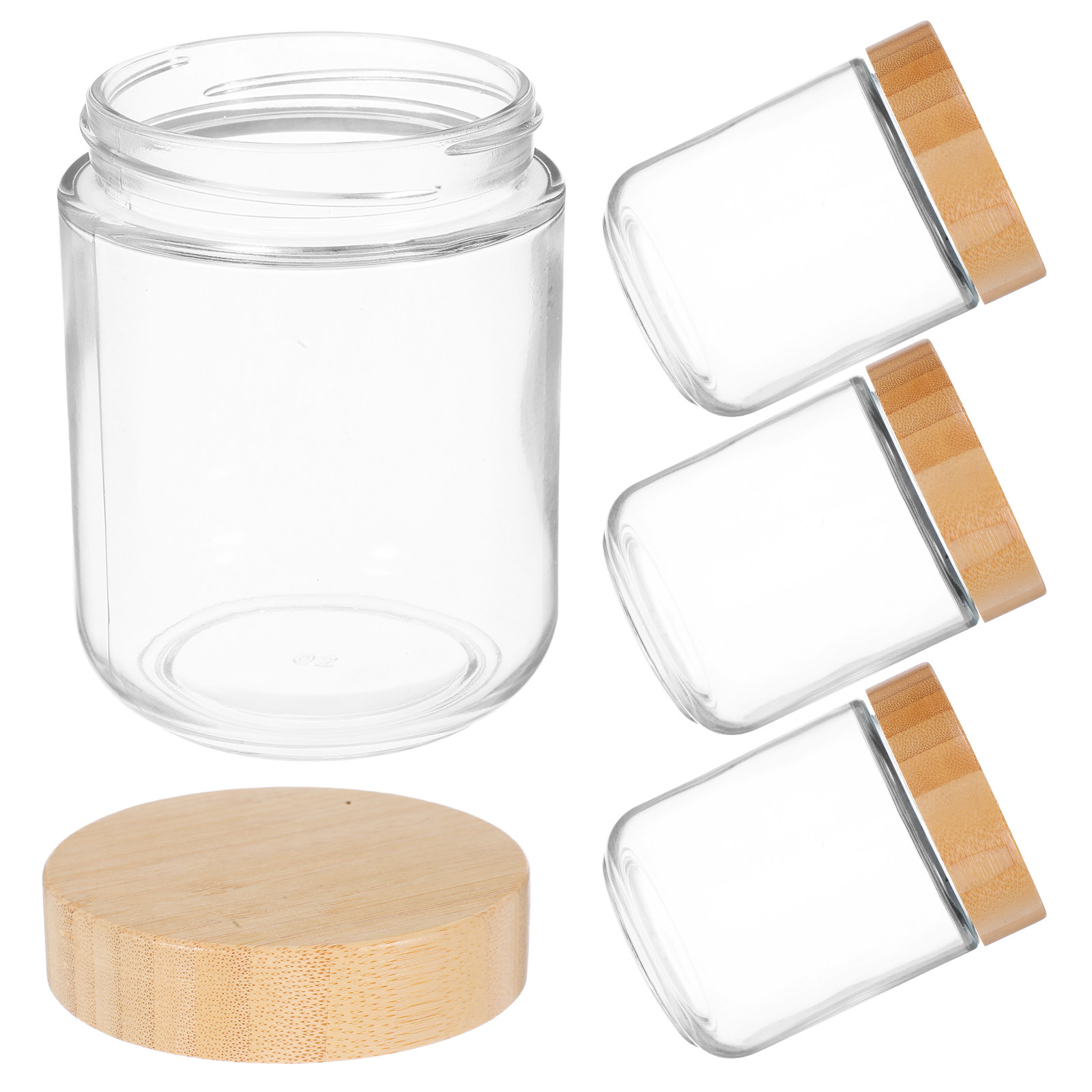 4Pcs Sturdy Glass Canisters wi - Coffee And Tea Glass review and price