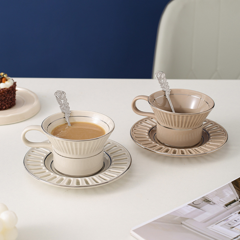 Luxury Ceramic Coffee Cup Dish - Coffee Tea And Sugar Set review and price