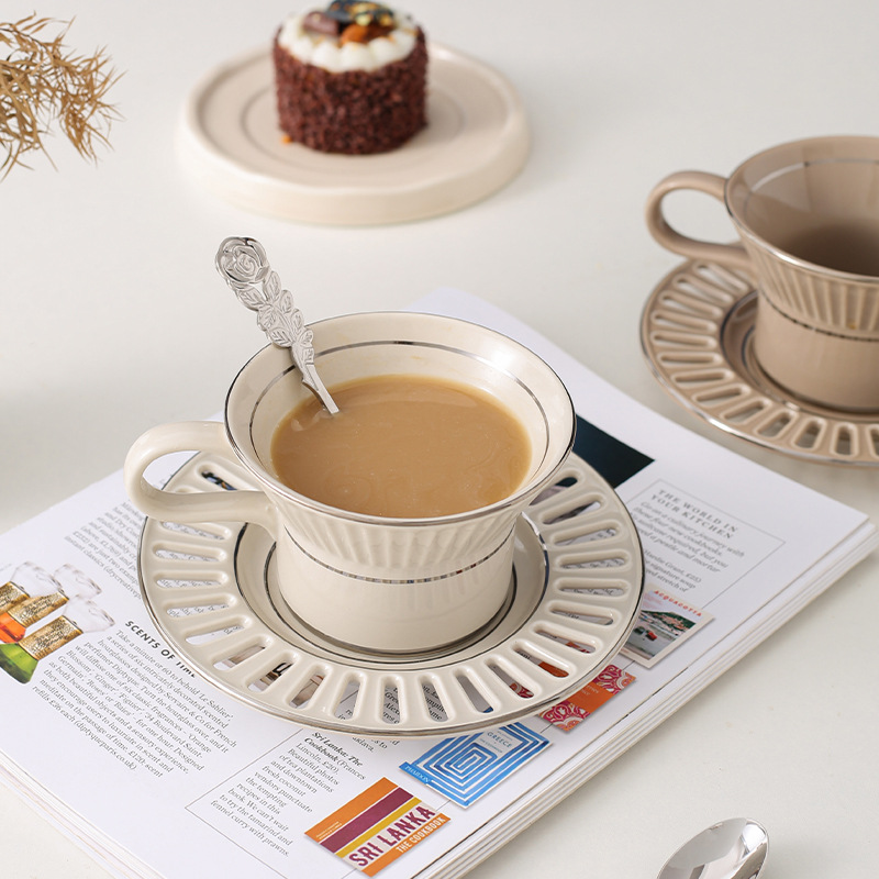 Luxury Ceramic Coffee Cup Dish - Coffee Tea And Sugar Set review and price